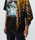 Junya Watanabe Black Sabbath caped cotton jersey T-shirt