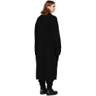 Isabel Benenato Black Merino Wool and Yak Double Layer Coat