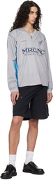 Serapis Gray Double V Football Jersey