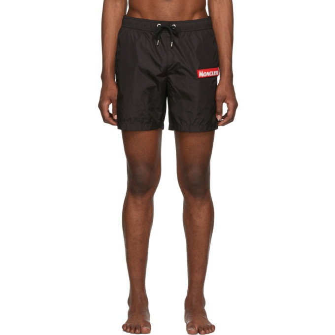 Photo: Moncler Black Boxer Bare Swim Shorts