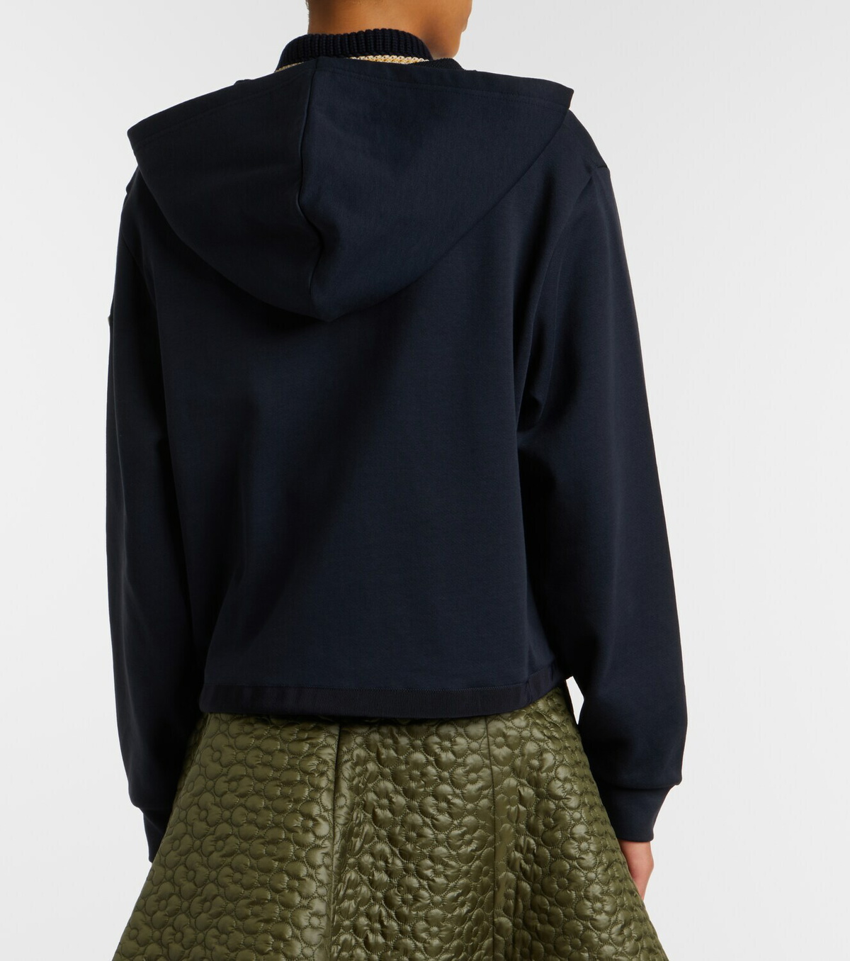 Moncler Cotton-blend zip-up hoodie