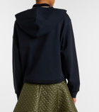 Moncler Cotton-blend zip-up hoodie