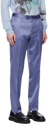 Paul Smith Blue Straight-Leg Trousers