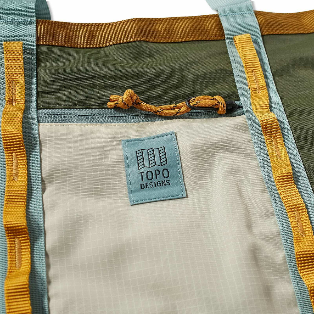 Topo Designs Mountain Utility Tote in Bone White/Olive