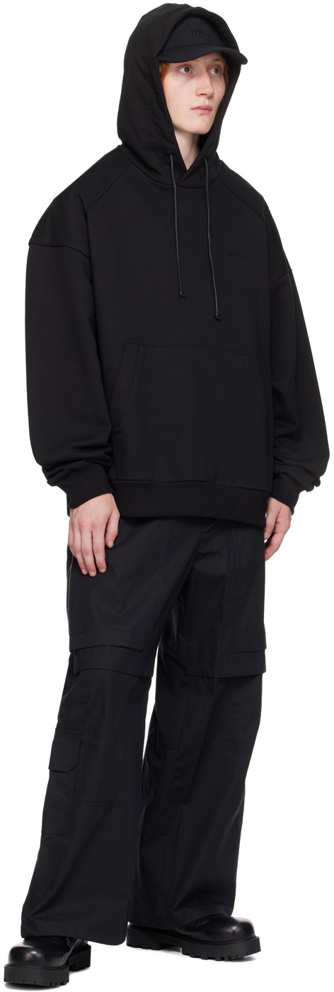 Juun.J Black Zip Vent Cargo Pants