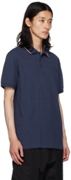 Moncler Navy Embossed Polo