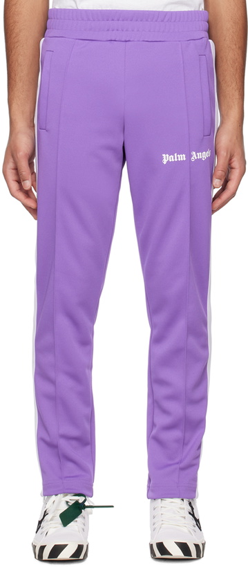 Photo: Palm Angels Purple Slim Track Pants