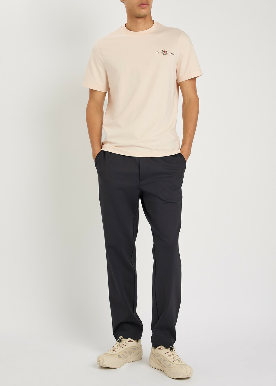 Moncler Logo Stretch-cotton T-shirt Natural