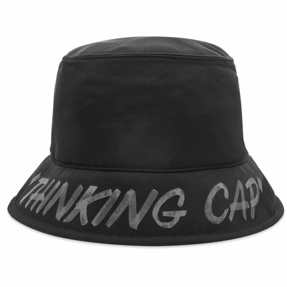 Off-White Women's Thinking Cap Bucket Hat in Black/White Off