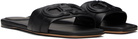 Ferragamo Black Gancini Sandals