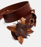 Isabel Marant Aska floral-appliqué leather belt