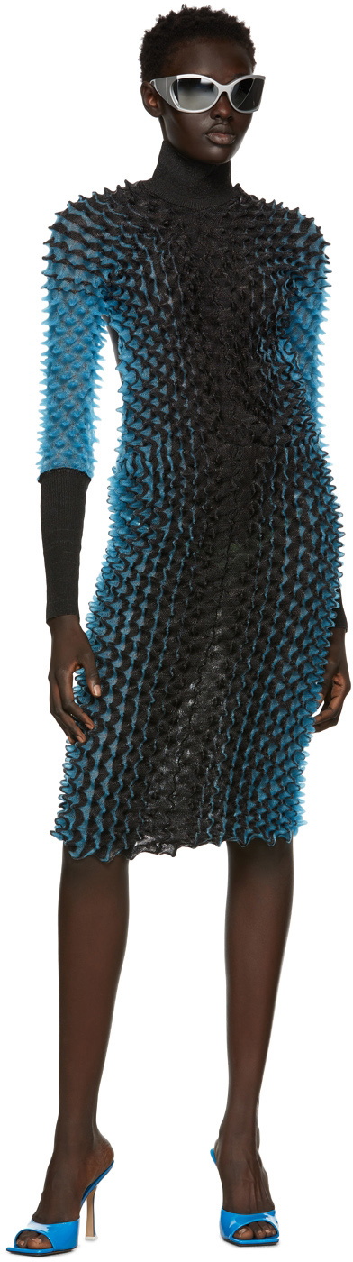 Chet Lo Black & Blue Evening Gown