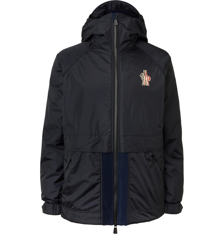 Photo: Moncler Grenoble - Logo-Appliquéd Panelled Polartec Fleece-Trimmed Ski Jacket - Blue