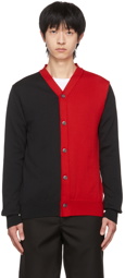 Comme des Garçons Shirt Black & Red Knit Cardigan