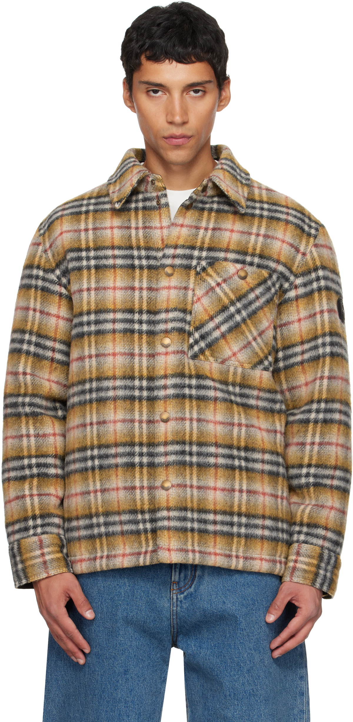 Burberry Beige Check Insulated Jacket
