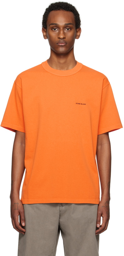 Photo: Stone Island Orange Bonded T-Shirt