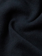 Moncler - Shell-Trimmed Wool Zip-Up Hooded Sweatshirt - Blue