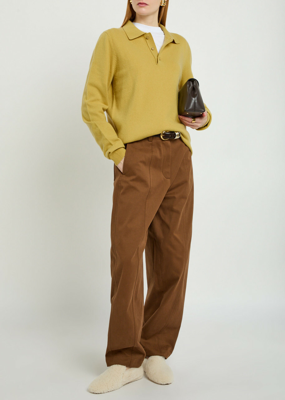 Extreme Cashmere N°223 Be For Cashmere-blend Polo Jumper - Yellow - One Size