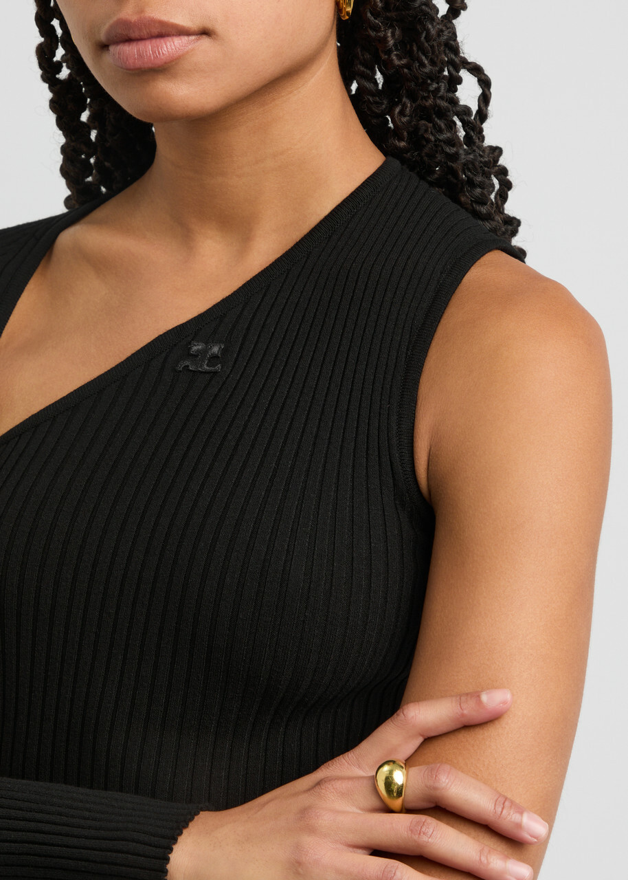 【関税&送料込】Courreges Black Ribbed Midi Dress Courrèges Black ribbed midi dress | TheDoubleF