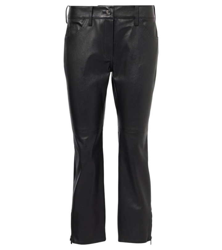 Photo: Magda Butrym Low-rise leather capris