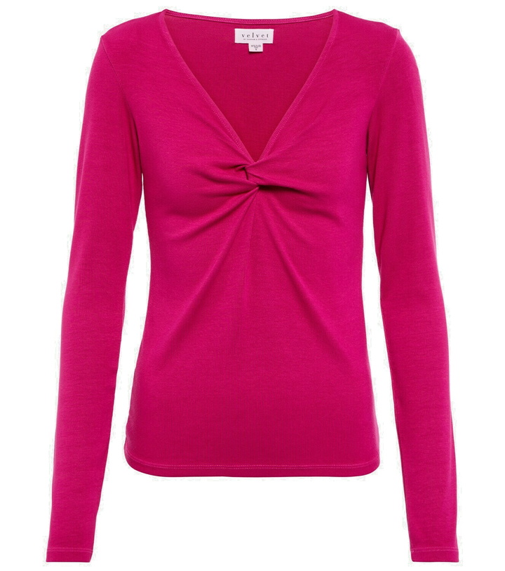 Photo: Velvet - Twist-detail top