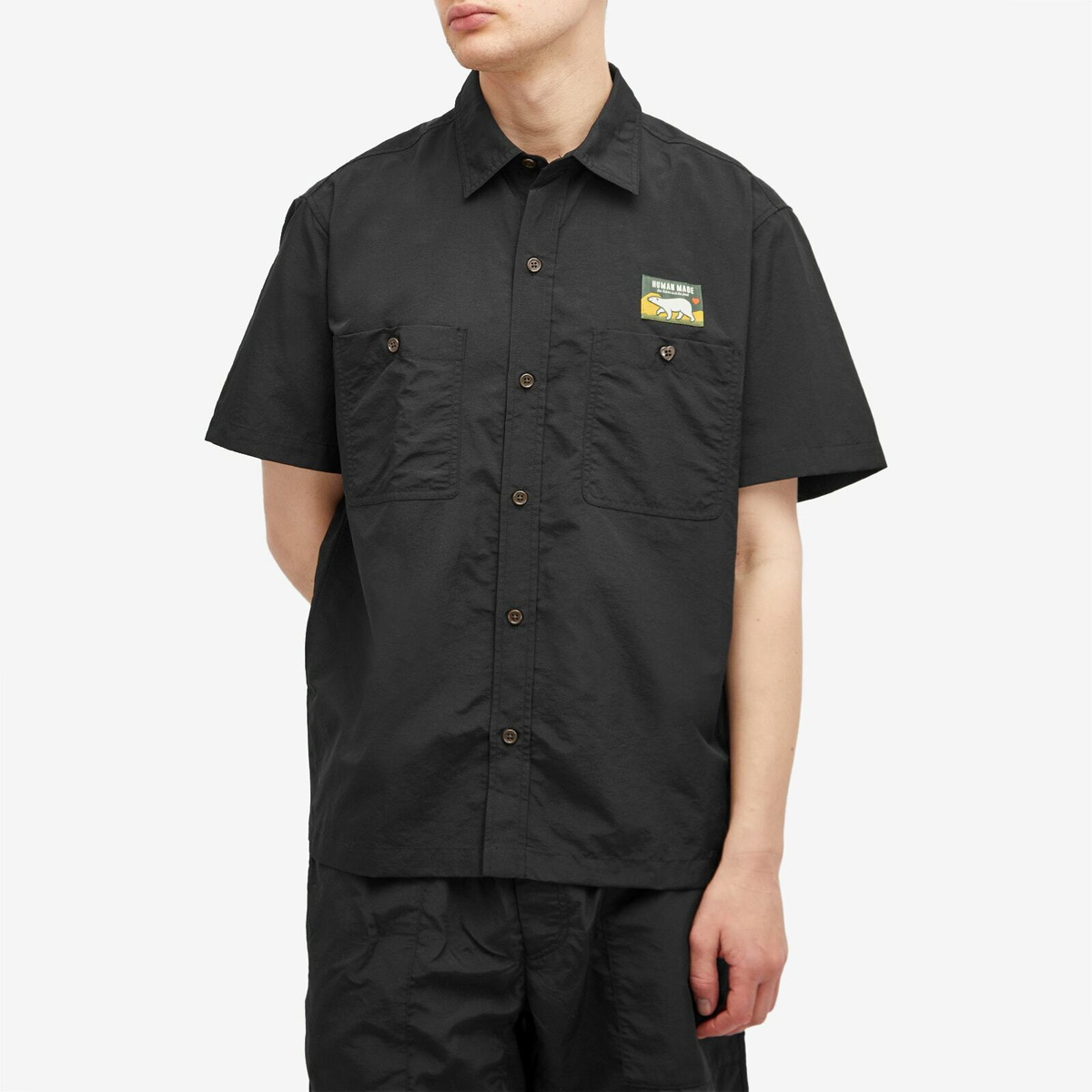 サイズM HUMAN MADE CAMPING S/S SHIRT BLACK Human-Made-GRAPHIC-S-S-T-SHIRT