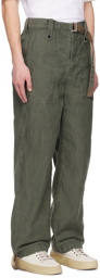 sacai Khaki Belted Trousers