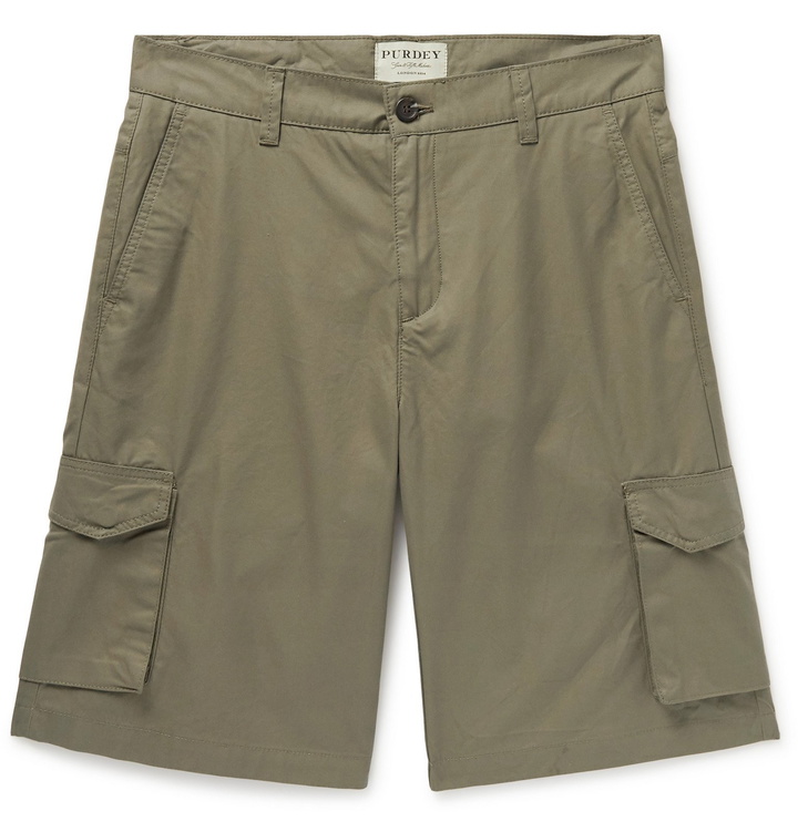 Photo: James Purdey & Sons - Cotton-Ventile Cargo Shorts - Green