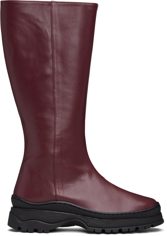 Photo: Nicole Saldaña Burgundy Anna Tall Boots