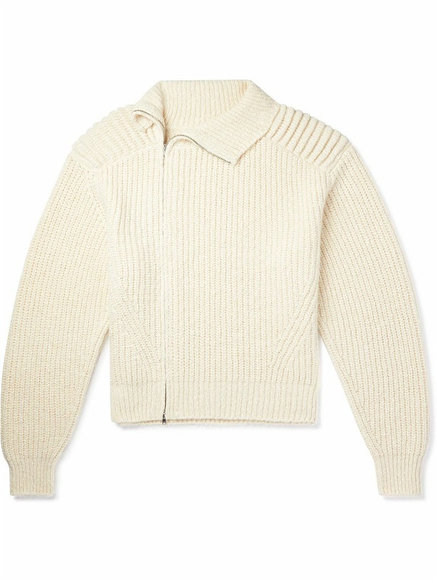 Photo: Isabel Marant - Brian Cotton and Wool-Blend Rollneck Sweater - Neutrals