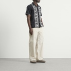 Portuguese Flannel Men's Cross Stitch Vacation Shirt in Black