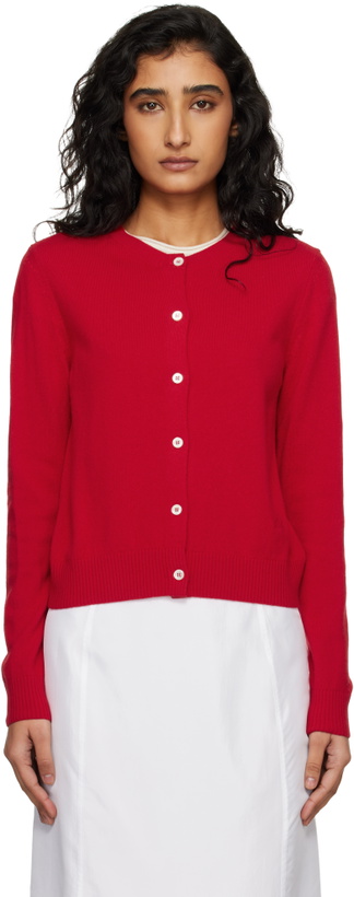 Photo: Dunst Red Essential Crewneck Knit Cardigan