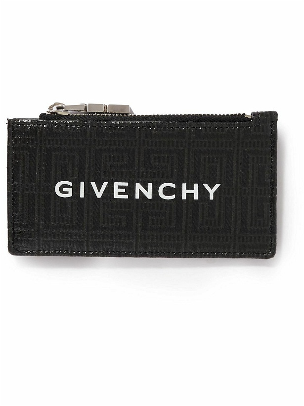 Photo: Givenchy - Logo-Print Coated-Canvas and Leather Zipped Cardholder
