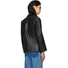 LU'U DAN BRUCE LEE x LỰU ĐẠN Black Leather Creep Jacket