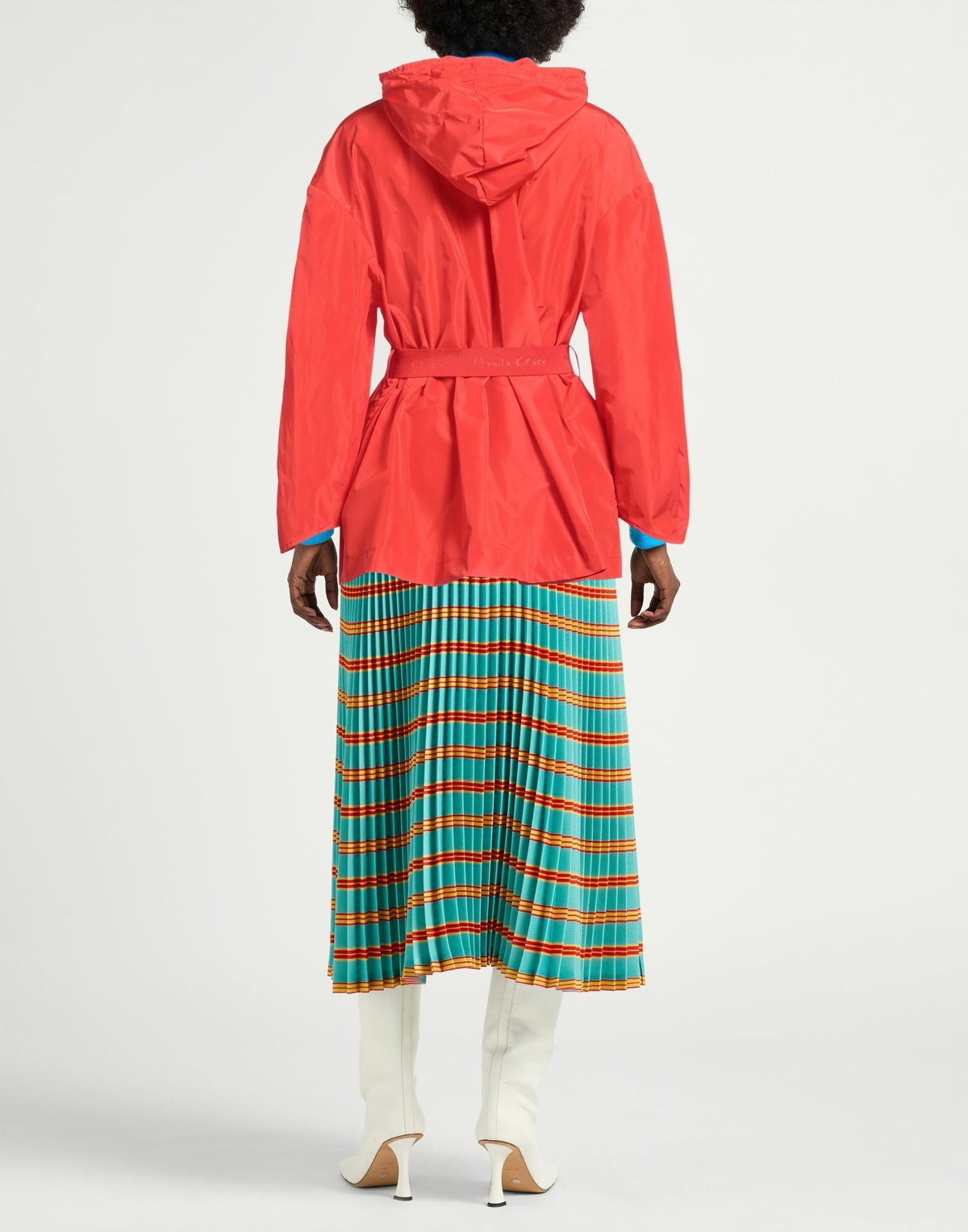Manila Grace Womens Jacket in Tomato red
