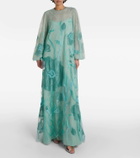Costarellos Yesenia embroidered tulle gown