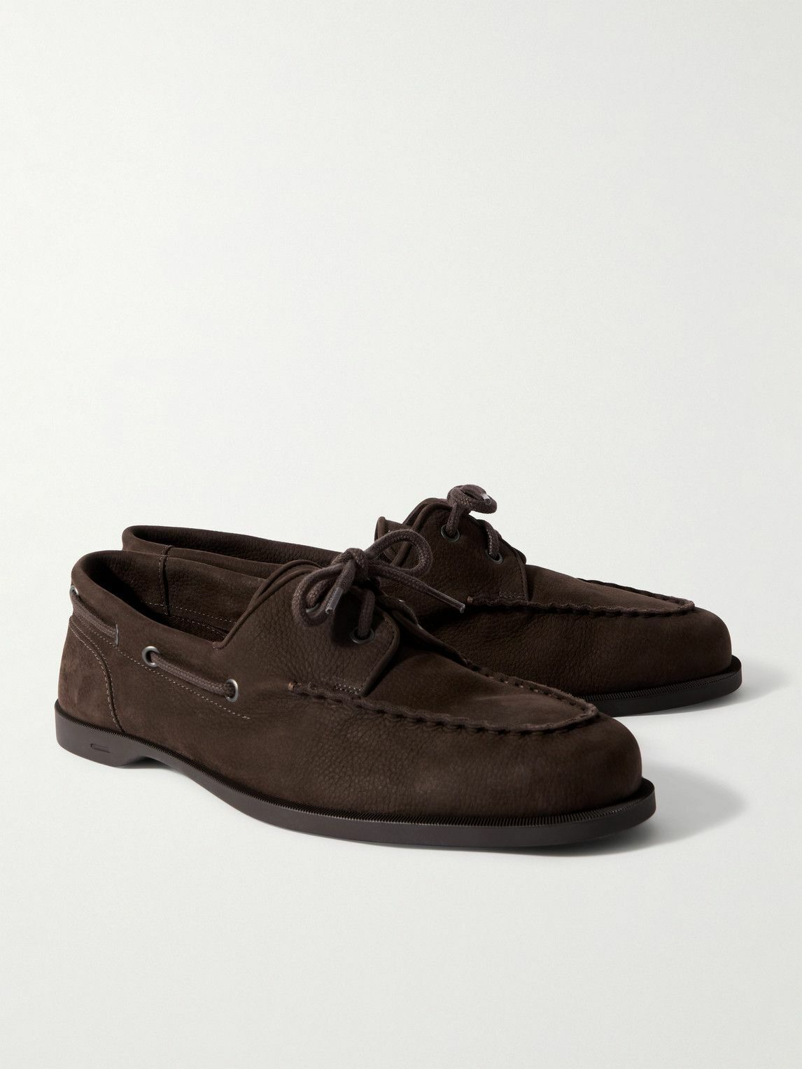 John Lobb - Foil Leather Boat Shoes - Brown John Lobb