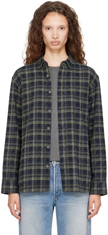 Photo: Dunst Navy Checked Flannel BD Shirt