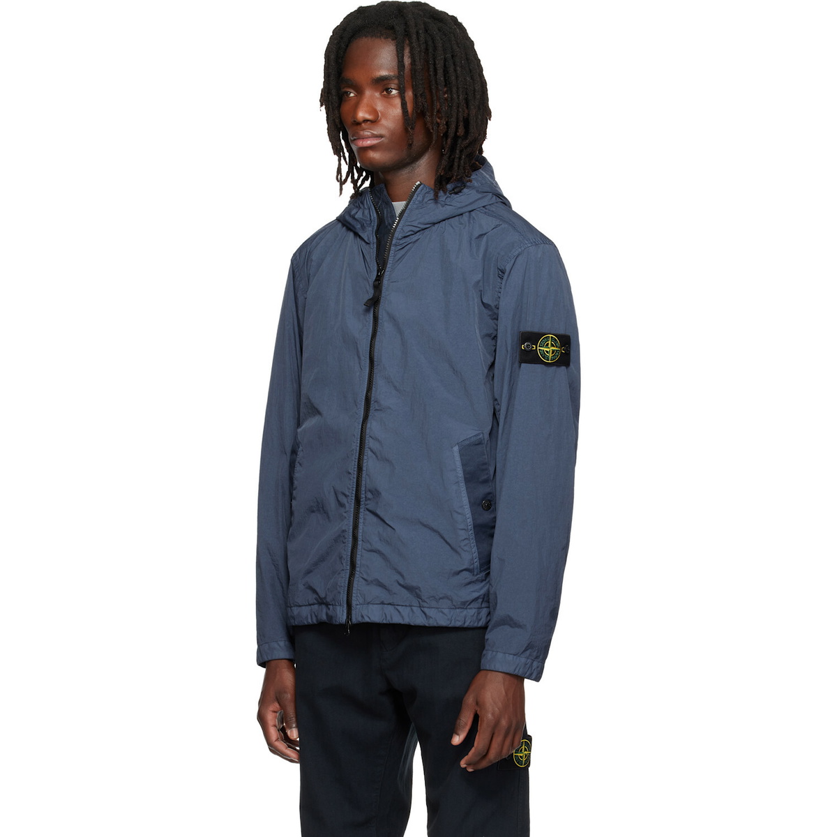 Stone Island Blue 4100001 Crinkle Reps NY Jacket
