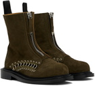 Toga Virilis Khaki Suede Boots