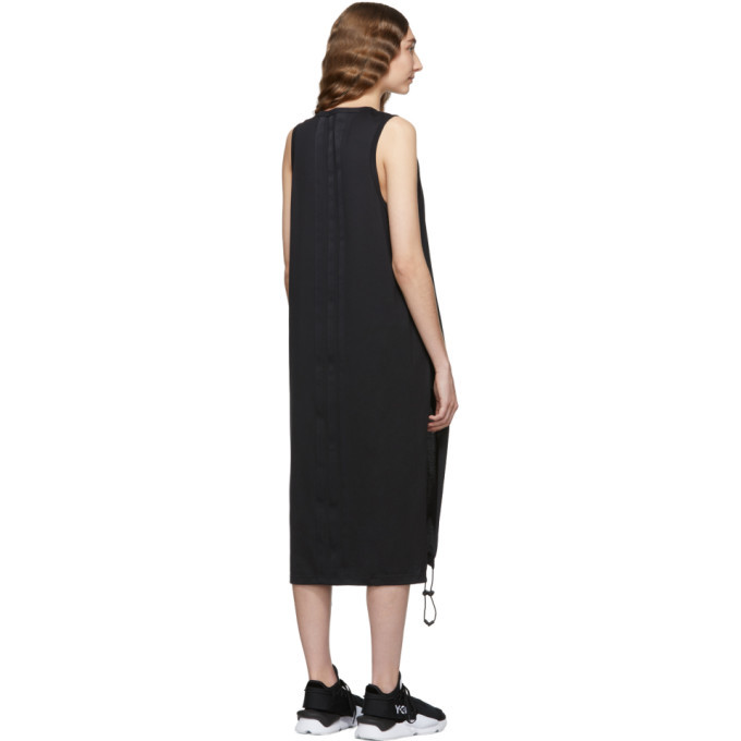 Y-3 Black Drawstring Long Tank Dress Y-3