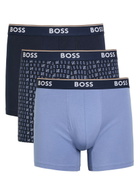 Boss Stretch-cotton Boxer Briefs set of Three Blue