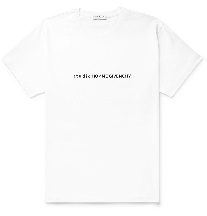Photo: Givenchy - Logo-Print Cotton-Jersey T-Shirt - White