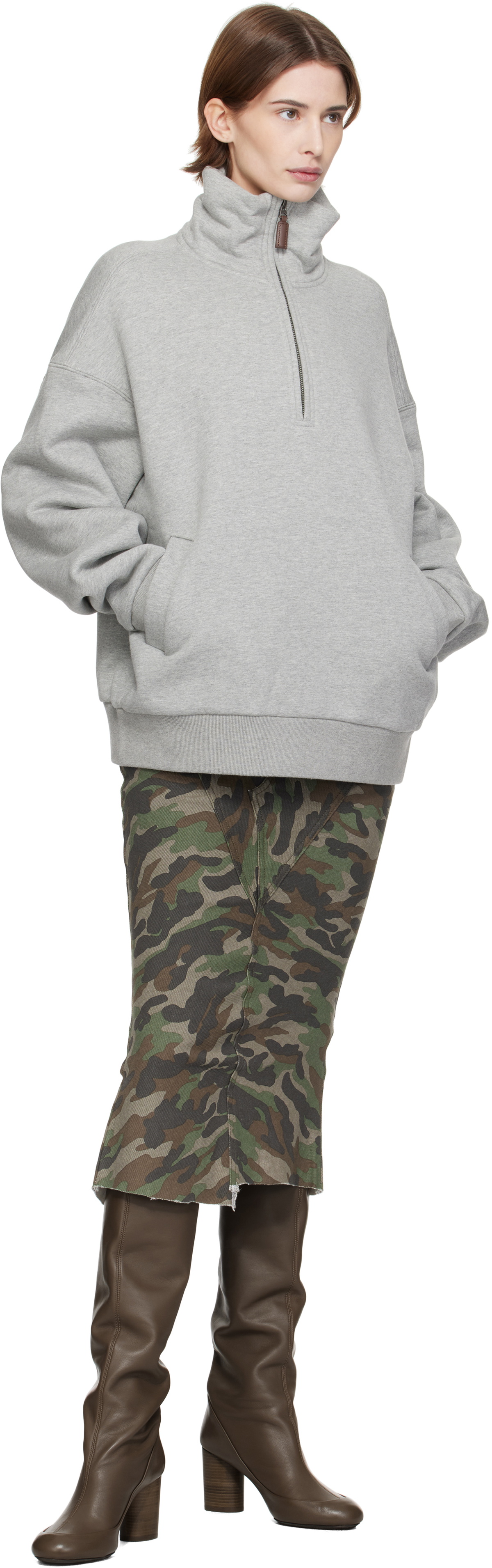Fax Copy Express Gray Fleece-Lined Sweatshirt