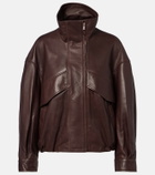 Nour Hammour Roland leather bomber jacket