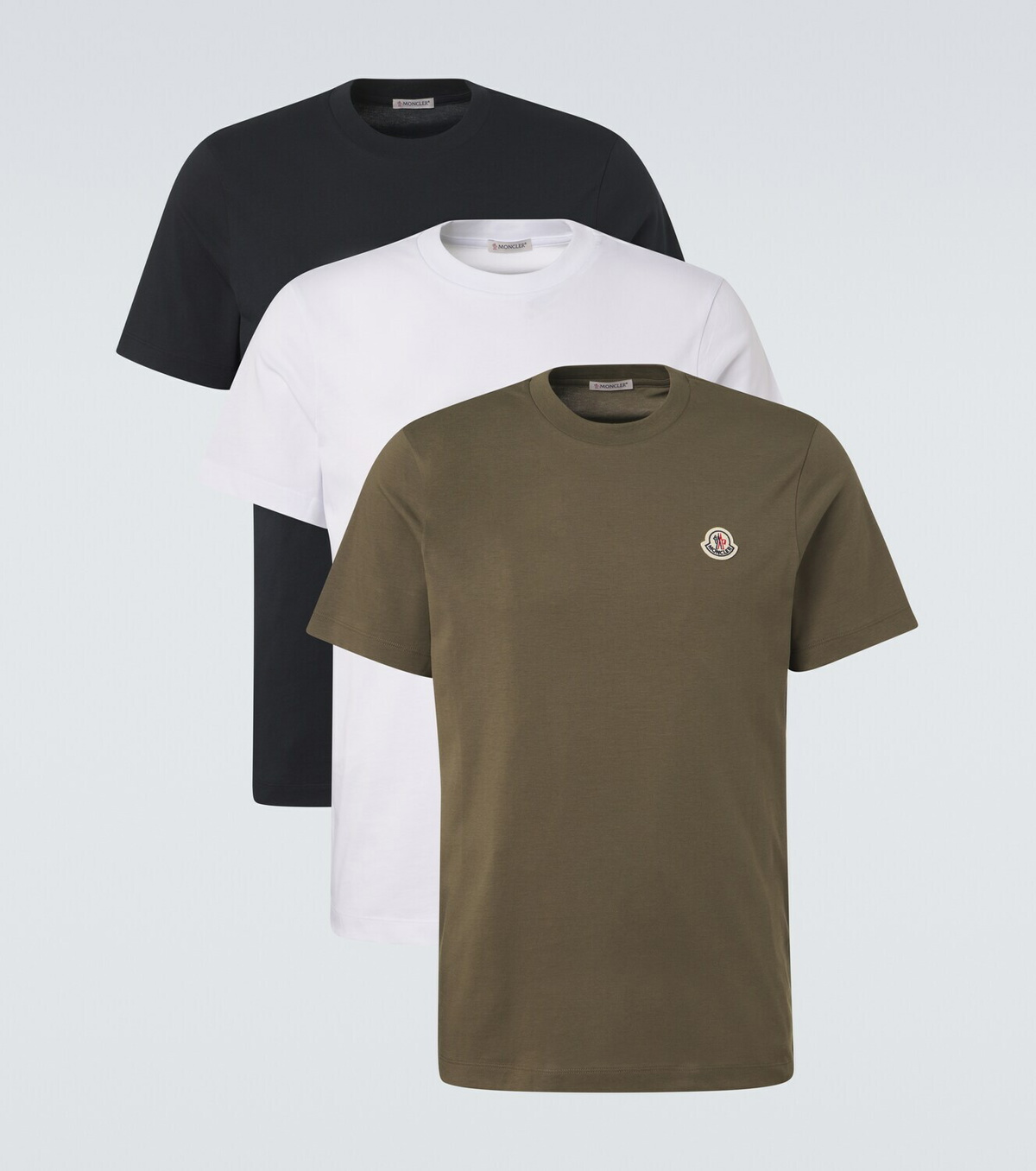 Moncler Set of 3 cotton jersey T-shirts