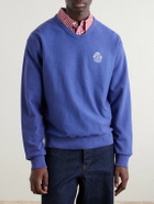 Noah - Logo-Printed Cotton Sweatshirt - Blue