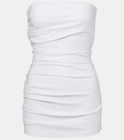 Proenza Schouler Lena strapless cotton-blend top