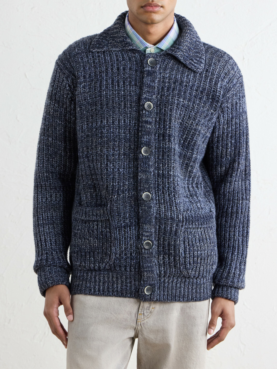 Altea - Virgin Wool Cardigan - Blue
