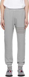 Thom Browne Gray Overdyed Solid Loopback 4 Bar Sweatpants